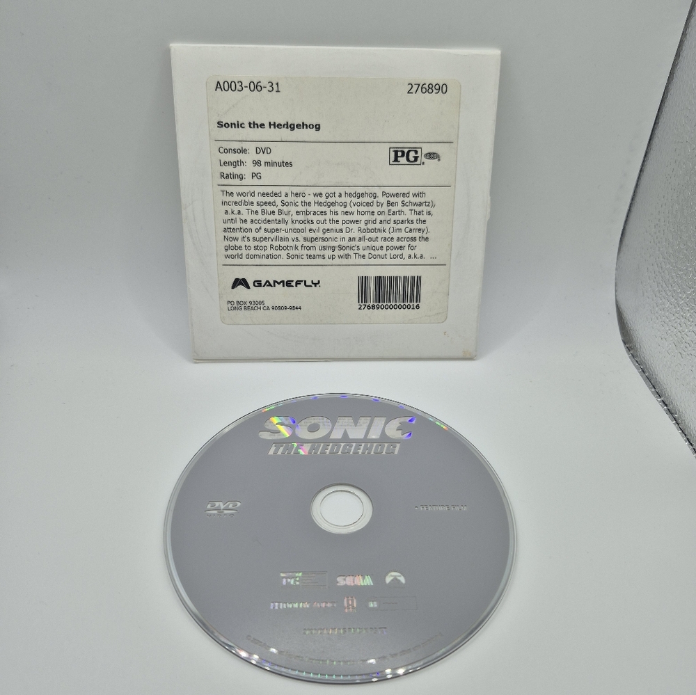Sonic The Hedgehog 2020 DVD